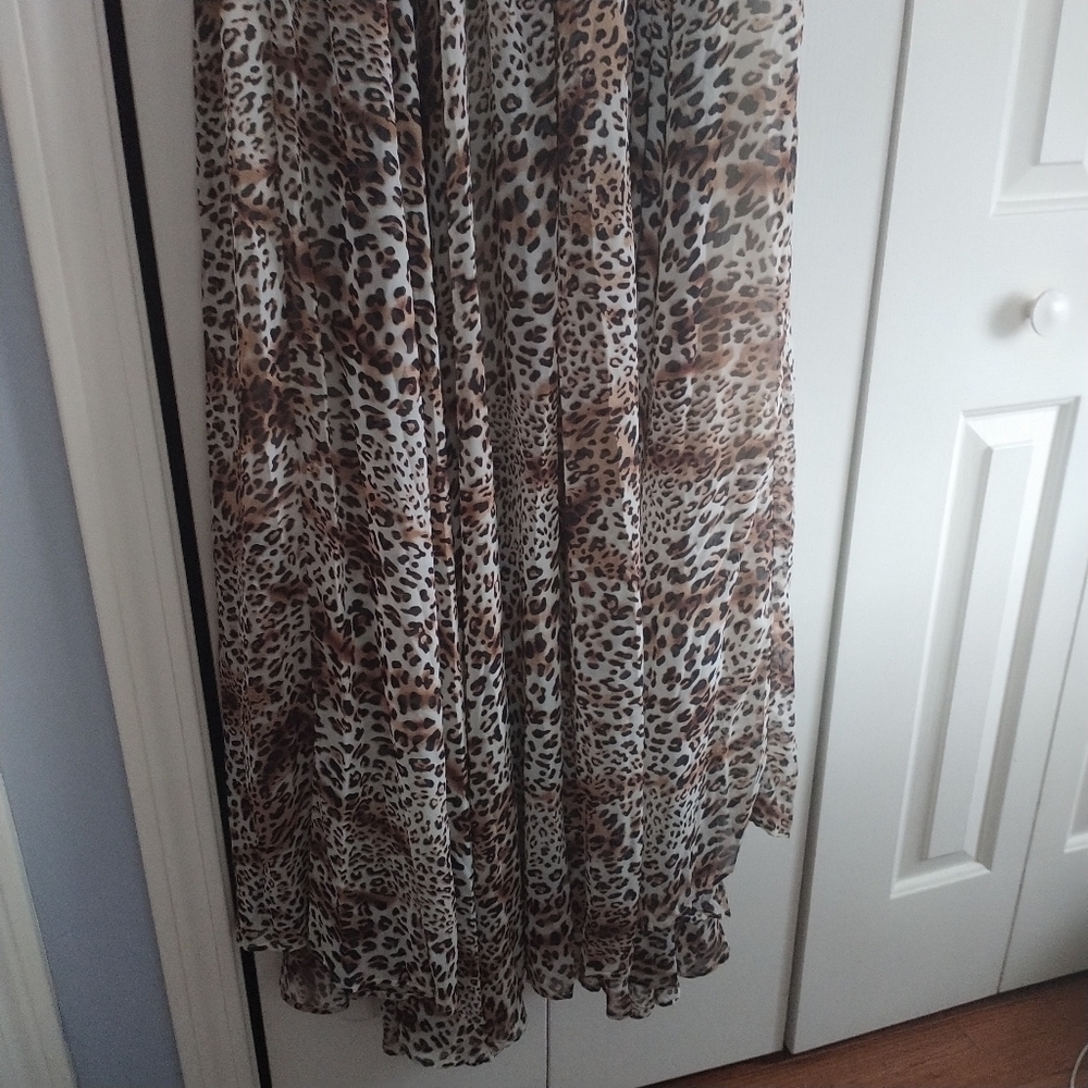 Nordstrom Meghan LA Enchanted Garden Leopard Print Maxi Dress XL - Picture 6 of 13